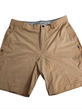 Orvis Tech Shorts Men's 36" Brown Cargo Chino Lightweight Hiking Fishing